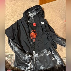Nike International Rio De Janeiro Black Windbreaker Hooded Jacket